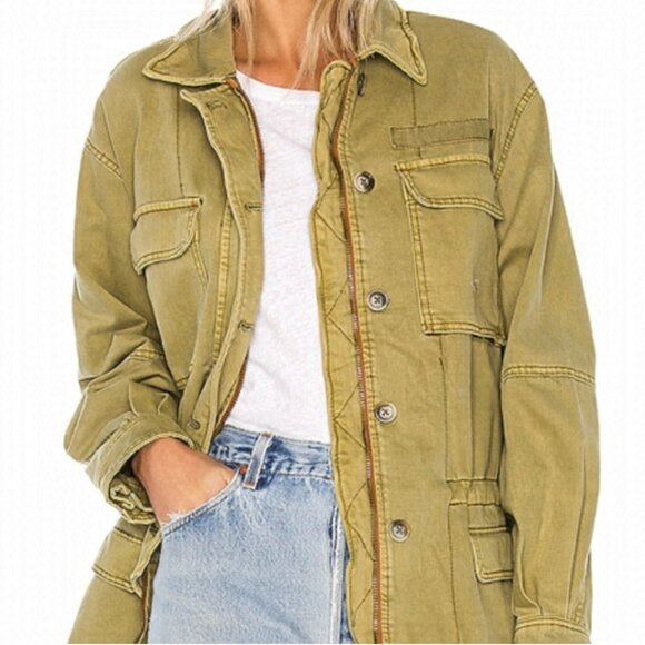 Nwt Free People "Sieze the Day" Military Oversized Jacket - Picture 5 of 5
